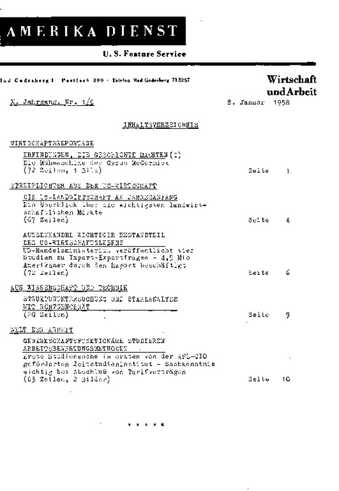 1958_X. Jahrgang, Nr. 1 C_Wirtschaft und Arbeit_01.08.pdf